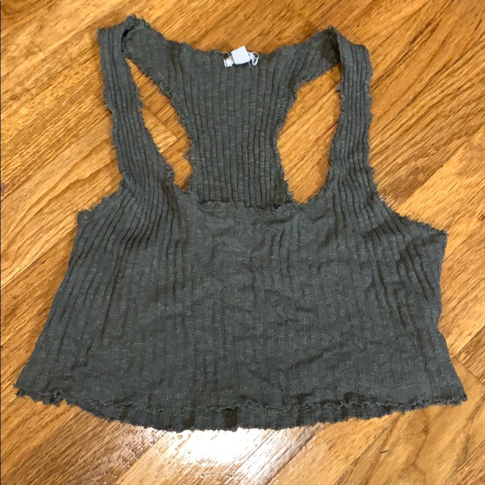Green crop top
